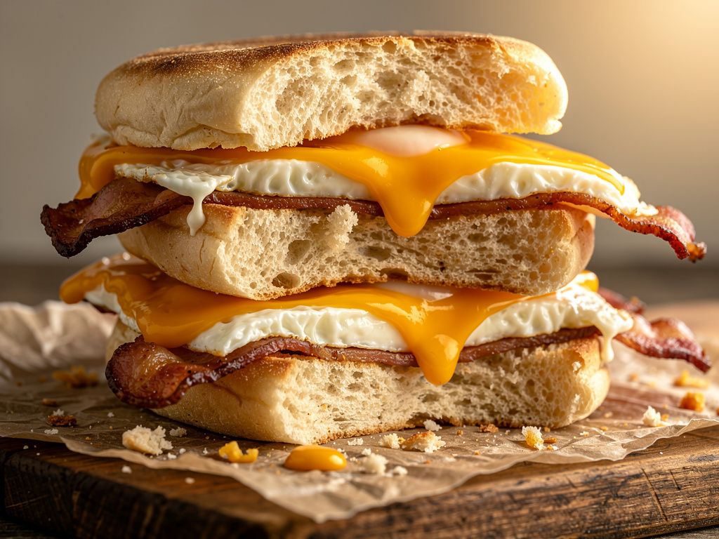 Bacon Egg and Cheese Breakfast Sandwich