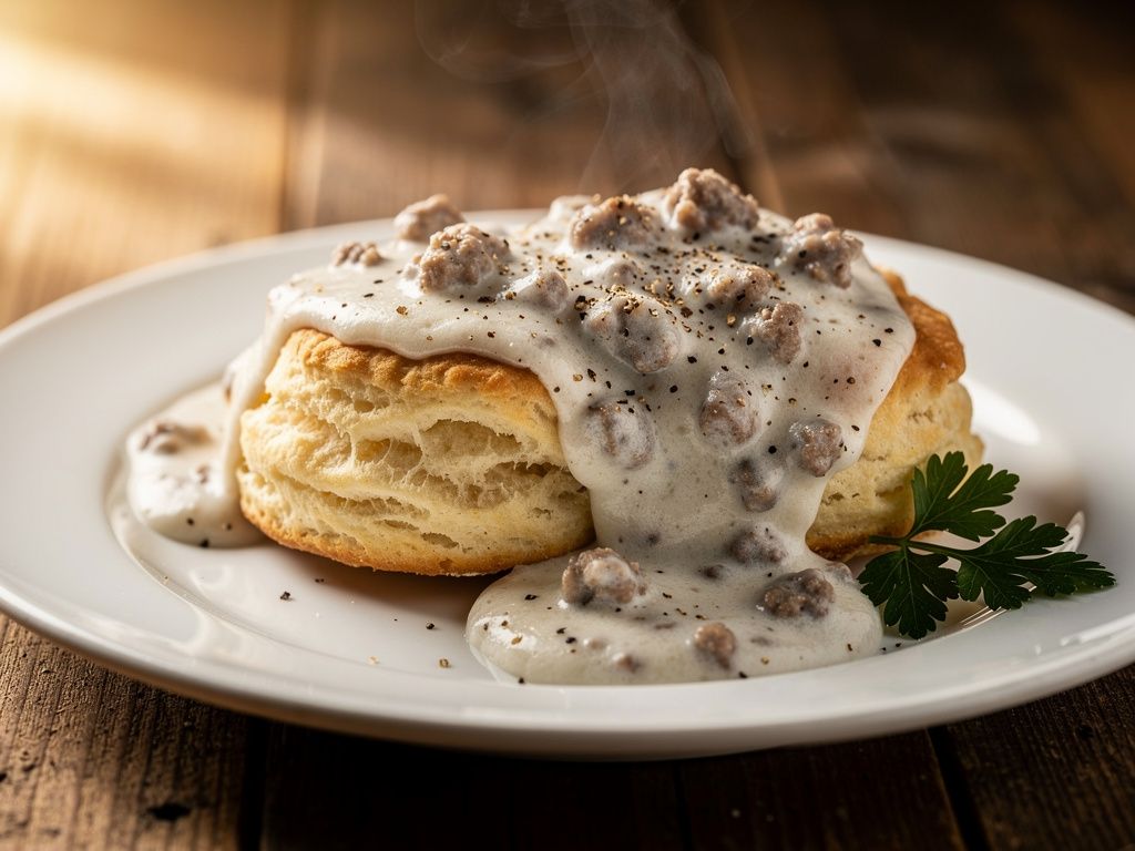 Buttermilk Biscuits and Sausage Gravy