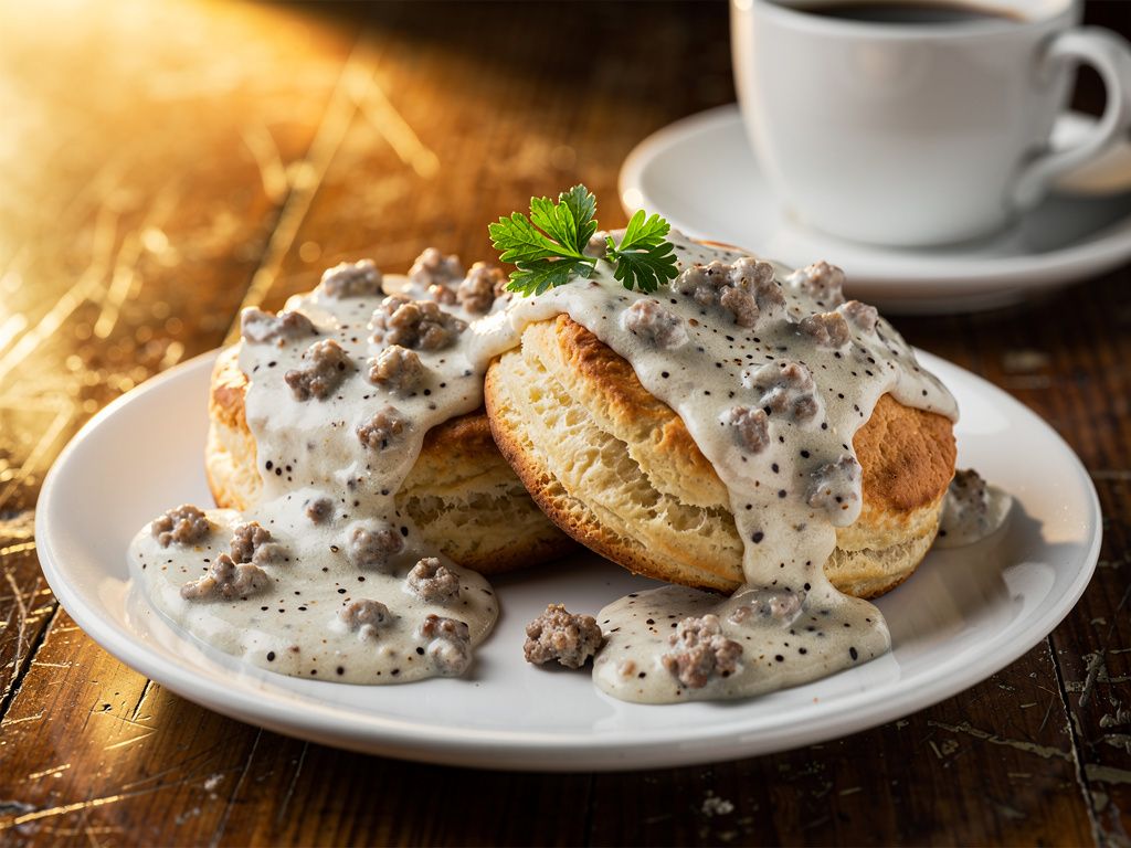 Buttermilk Biscuits and Sausage Gravy