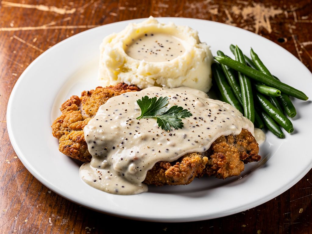Chicken Fried Steak with Cream Gravy