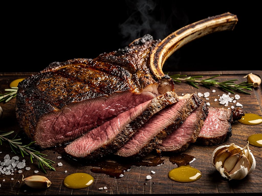 Reverse-Seared Tomahawk Ribeye