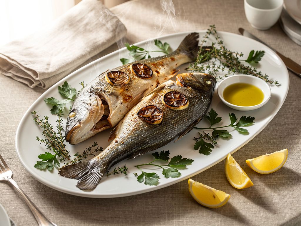 Whole Roasted Branzino